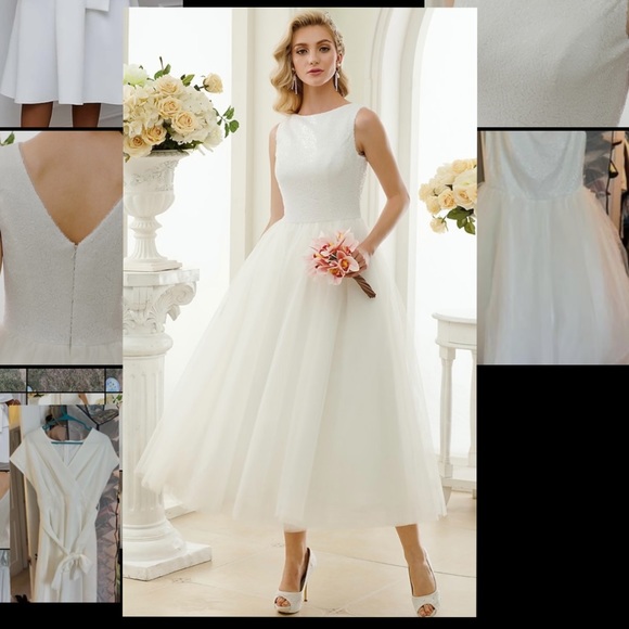 Tea length wedding dress - Picture 2 of 4